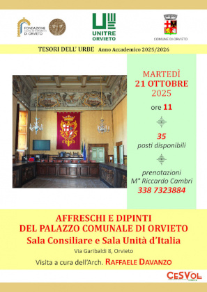 AFFRESCHI E DIPINTI AL PALAZZO COMUNALE DI ORVIETO